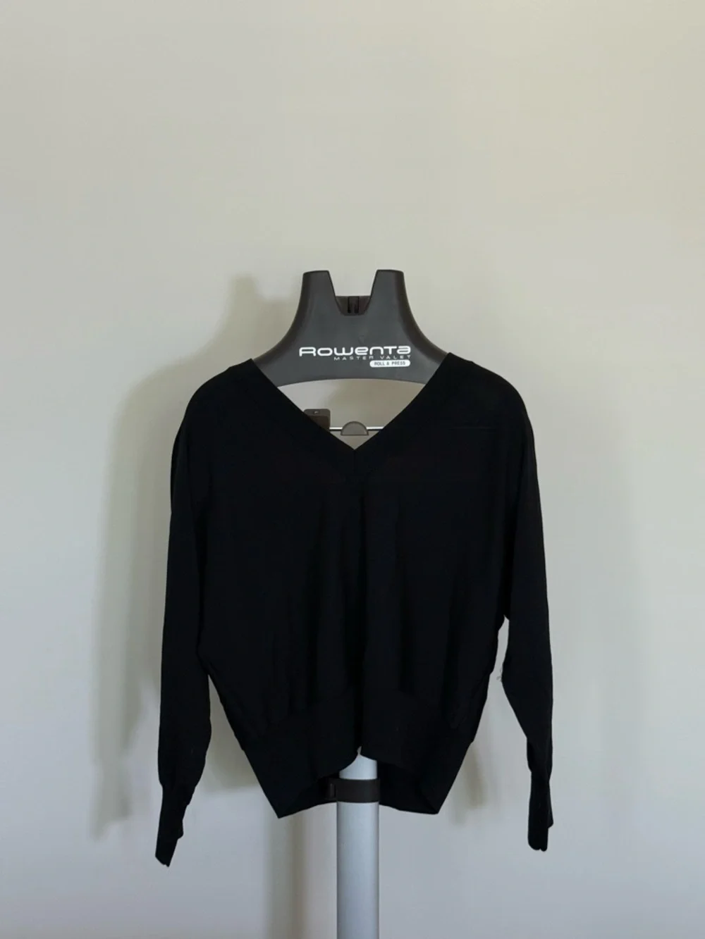 INC International Concepts Black V-Neck Pullover Sweater - Picture 3 of 4